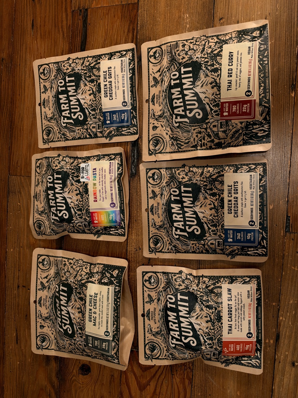 6 farm to summit backpacking dehydrated meals camping unopened